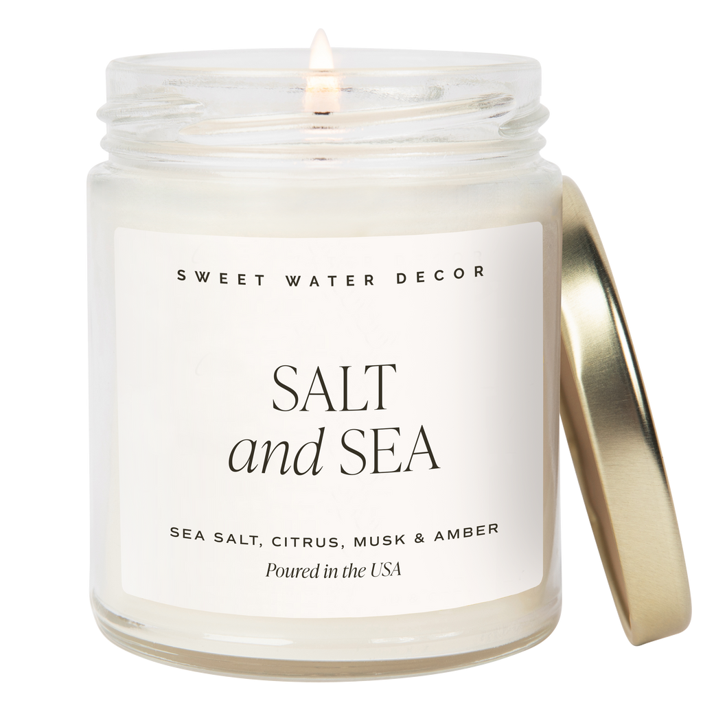 Salt and Sea 9 oz Soy Candle - Home Decor & Gifts