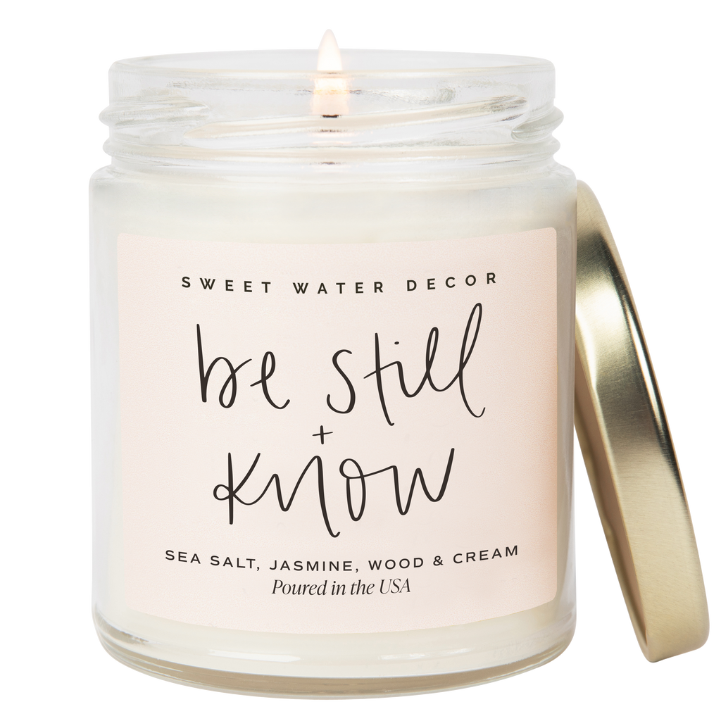 Be Still and Know 9 oz Soy Candle - Home Decor & Gifts