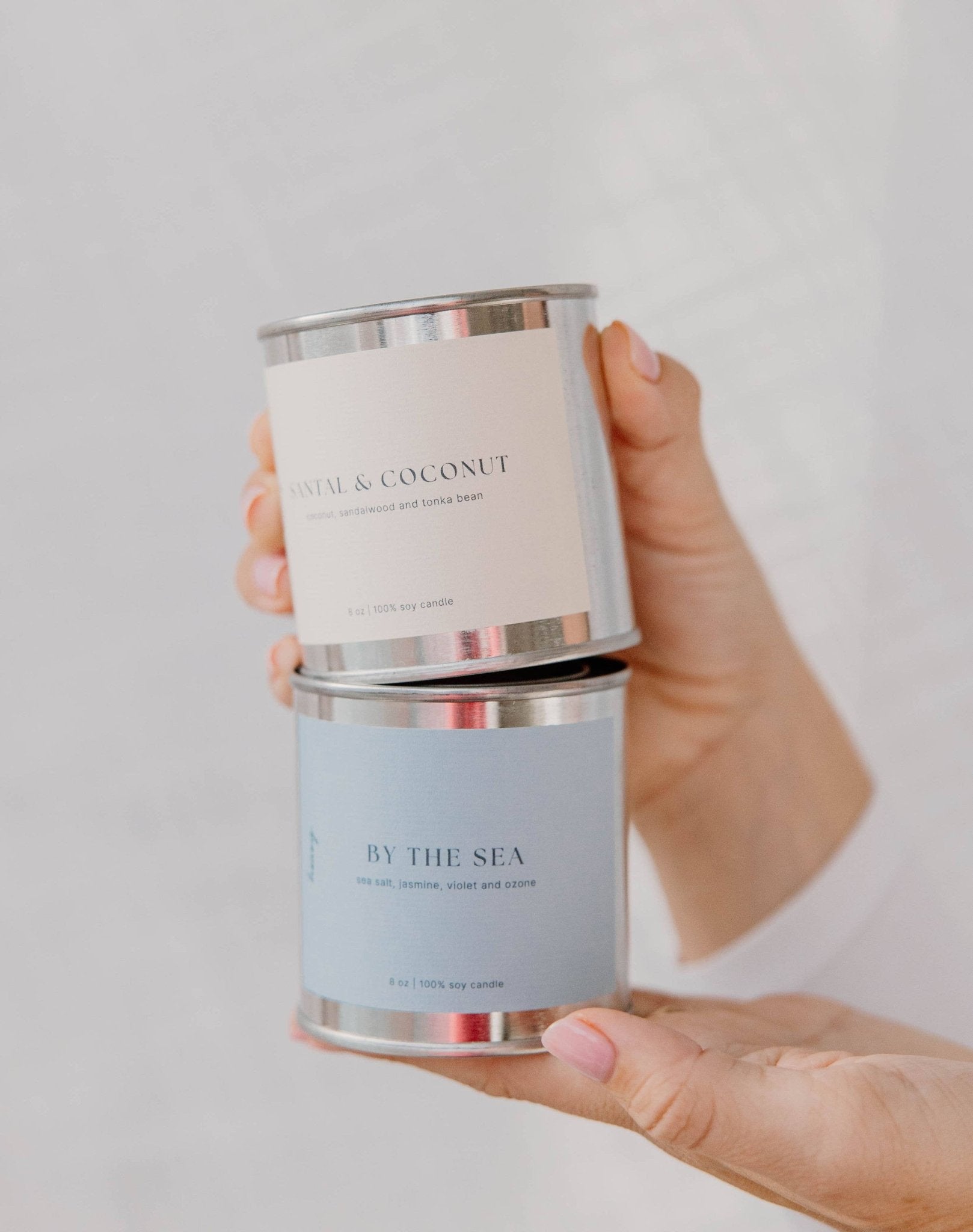 By The Sea 8oz Wood Wick Soy Candle, Summer/Beachy Decor - Gracefully Given