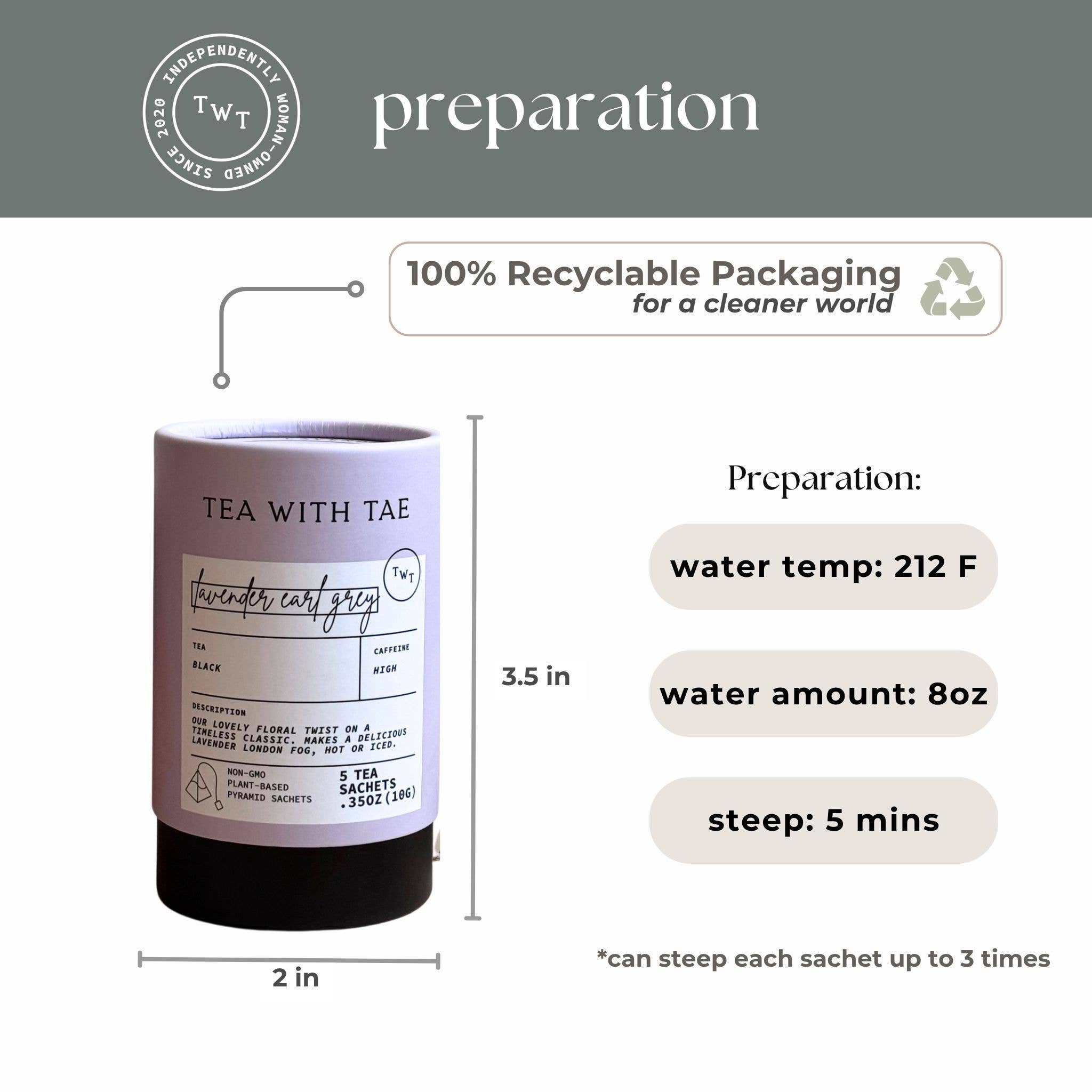 Lavender Earl Grey Black Tea Tube