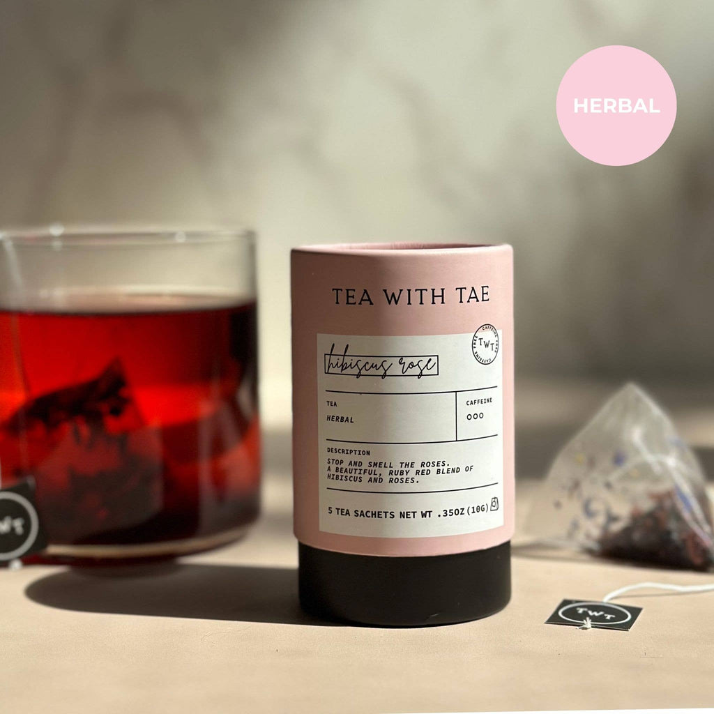 Hibiscus Rose Herbal Mini Tube Gift (5 tea bags) - Gracefully Given