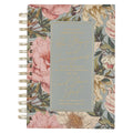 Journal Spiral - bound Floral Strong & Courageous Josh. 1:9 - Gracefully Given