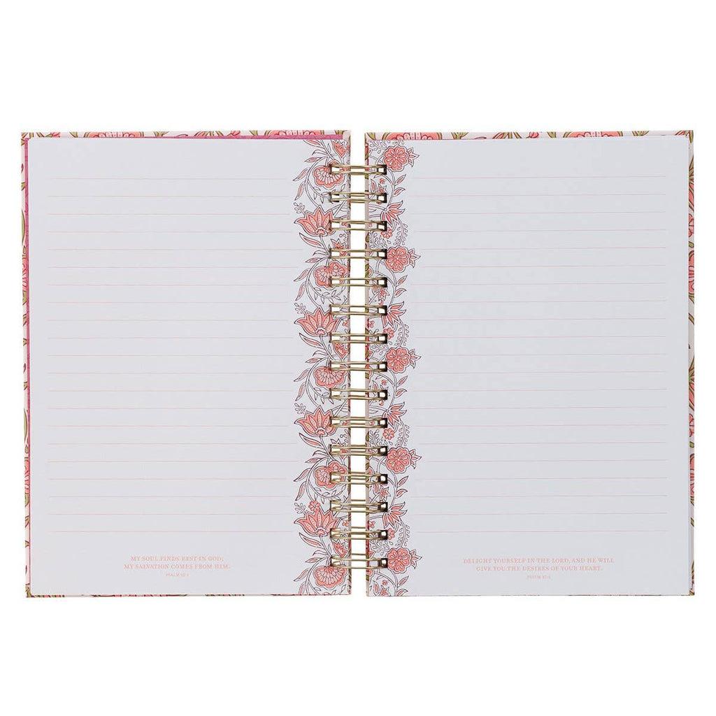 Journal Wirebound Pink Be Still & Know Ps. 46:10 - Gracefully Given