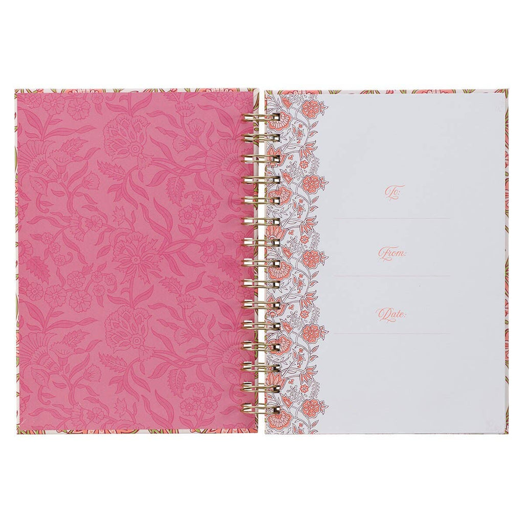 Journal Wirebound Pink Be Still & Know Ps. 46:10 - Gracefully Given