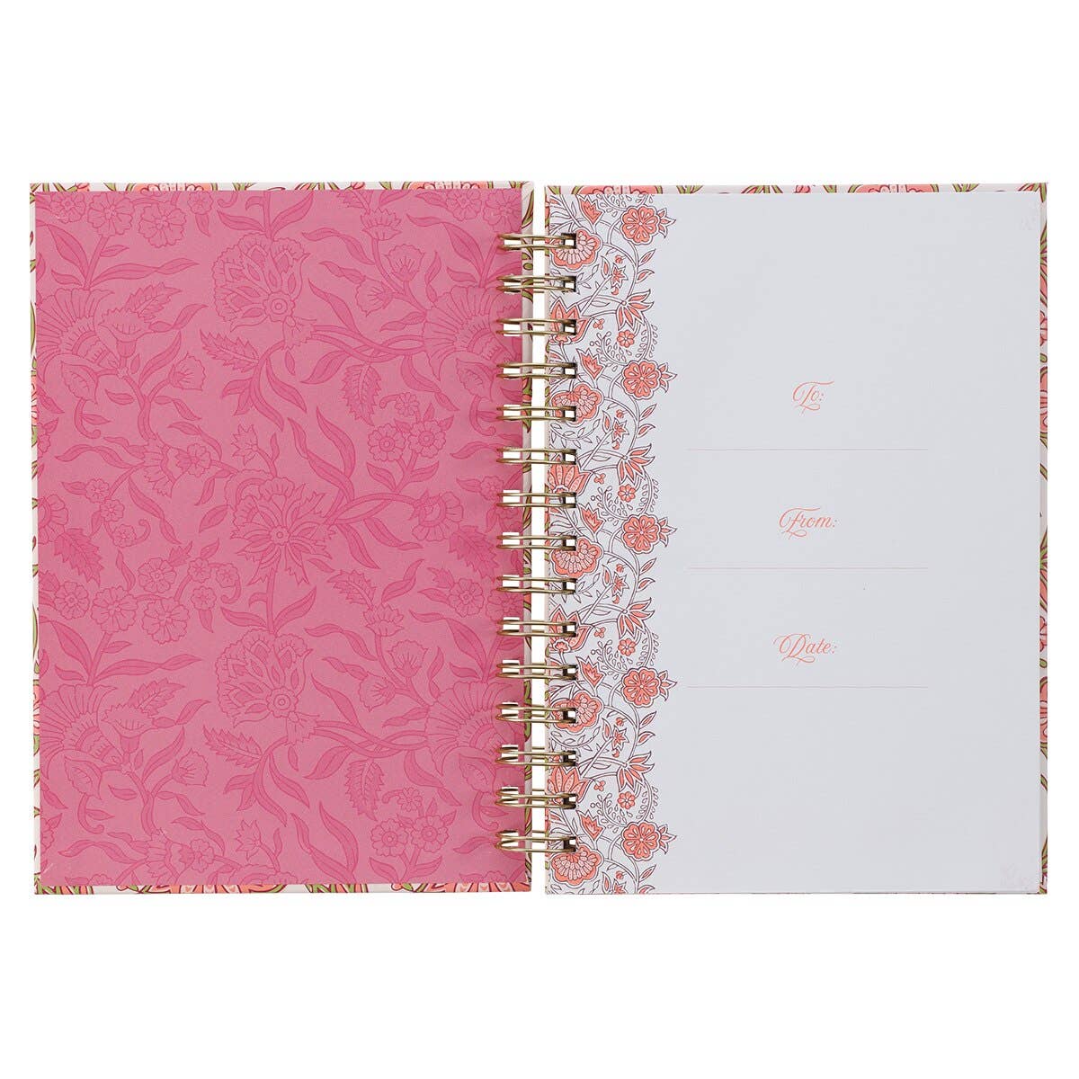 Journal Wirebound Pink Be Still & Know Ps. 46:10 - Gracefully Given