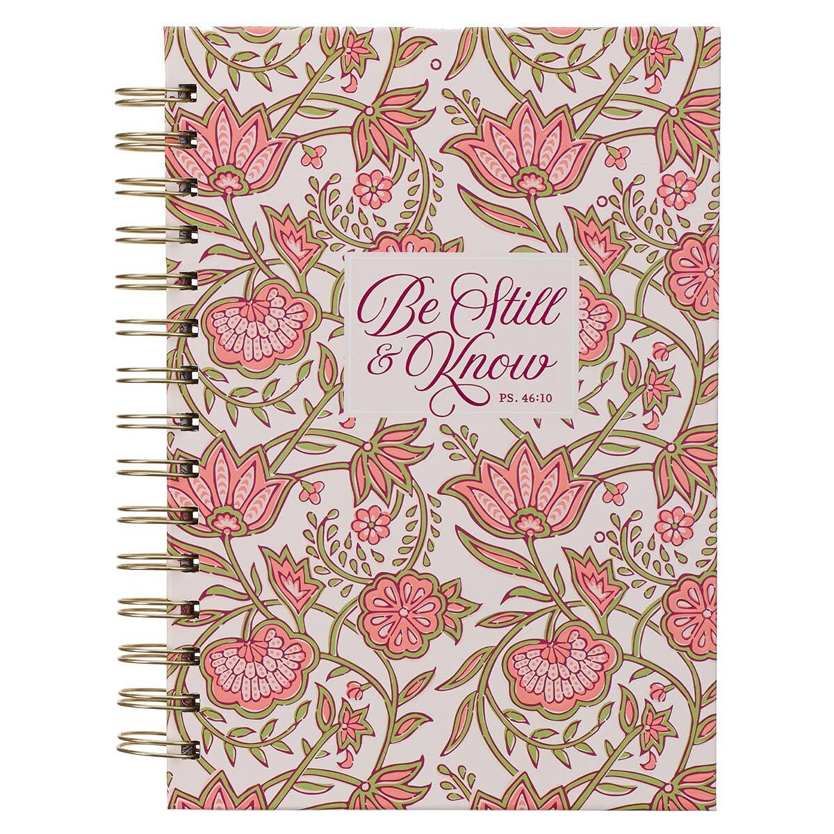 Journal Wirebound Pink Be Still & Know Ps. 46:10 - Gracefully Given