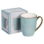 Mug Blue/Cream It is Well with My Soul - Gracefully Given