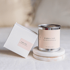 Paris Café 8oz Wood Wick Soy Candle, Home Decor Coffee Scent - Gracefully Given