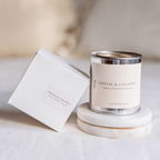Santal & Coconut 8oz Wood Wick Soy Candle, Summer Home Decor - Gracefully Given